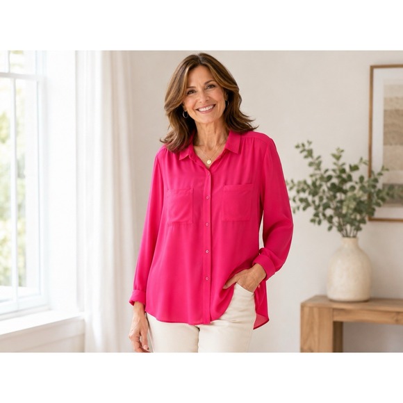 Cato Tops - Cato Long Sleeve Women's Blouse Hot Pink 18/20 Pretty!